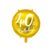 Picture of GOLD FOIL BALLOON 40TH BIRTHDAY 18 INCH